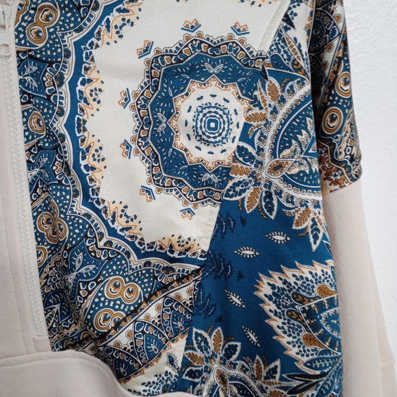 Chic Asymmetrical Cream and Blue Women's Skirt #moda - Picture 8 of 10